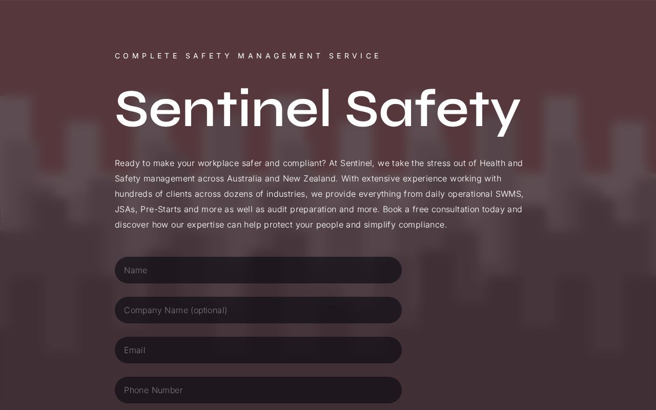 Sentis Safety Message Sentinel Safety & Compliance